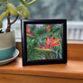 Bird of Paradise with Monstera Framed Art