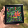 Bird of Paradise with Monstera Framed Art