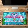 Flamingo Love Desk Mat