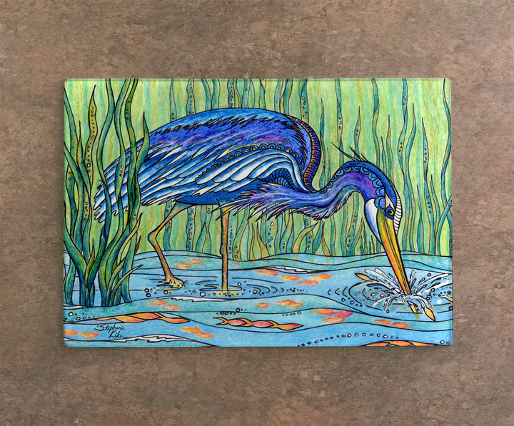 Heron in the Marsh Cutting Board