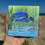 Heron in the Marsh Ceramic Tile