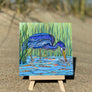 Heron in the Marsh Ceramic Tile