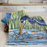 Heron in the Marsh Hand Towel