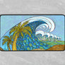 Palm Trees and Waves Desk Mat