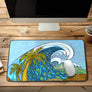 Palm Trees and Waves Desk Mat