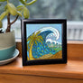 Palm Tree and Waves Framed Art