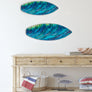 Waves of Dolphin Surfboard Wall Art