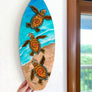 3 Baby Turtles Surfboard Wall Art