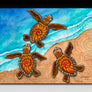 3 Baby Turtles Ceramic Tile