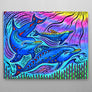 3 Dolphins Aluminum Wall Art