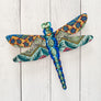 Tropical Patterns Blue- Dragonfly Shape