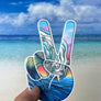 The Wave Peace Sign Sticker