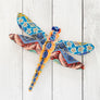 Tropical Patterns Yellow- Dragonfly Shape