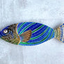 Blue Fish Wood Wall Art