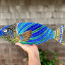 Blue Fish Wood Wall Art