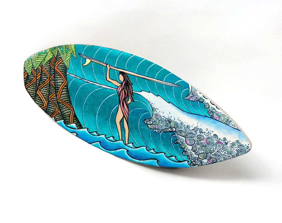 Surfer Girl Surfboard Wall Art – Stephanie Kiker Designs
