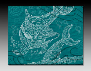 Dolphins One Color Ceramic Tile