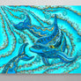 Dolphin Play Aluminum Wall Art