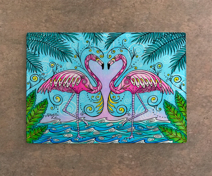 Flamingo Love Cutting Board