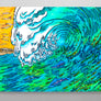 Green Wave Aluminum Wall Art