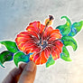 Hibiscus Flower Sticker