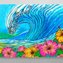Hibiscus Wave Aluminum Wall Art