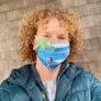 Wave Riding Dolphin Face Mask