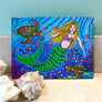 Mermaid and Turtles Ceramic Tile