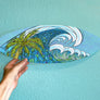 Palm Trees and Waves Surfboard Wall Art