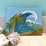 Palm Trees and Waves Ceramic Tile