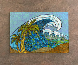 Palm Trees and Waves Cutting Board