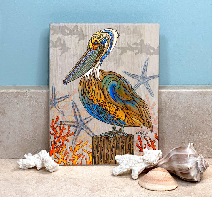 Pelican Perch Ceramic Tile