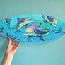 Rainbow Dolphins Surfboard Wall Art