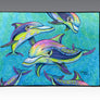 Rainbow Dolphins Door Mat