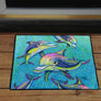 Rainbow Dolphins Door Mat