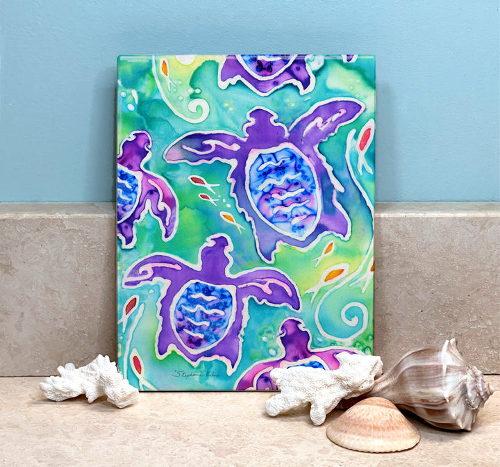 Sea Turtle Swim Ceramic Tile