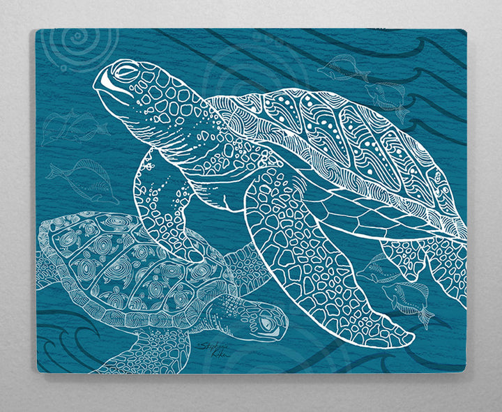 Sea Turtle One Color Aluminum Wall Art