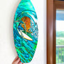 Sunset Surfer Surfboard Wall Art