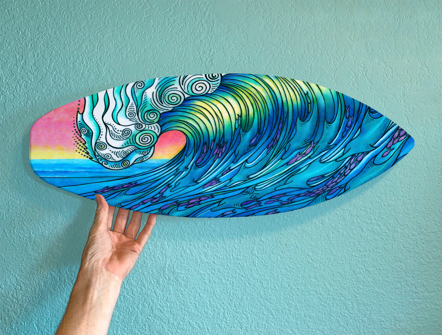 The Wave Surfboard Wall Art