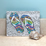 Tropical Flip Flops Ceramic Tile