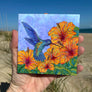 Tropical Hummingbird Ceramic Tile