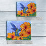 Tropical Hummingbird Ceramic Tile
