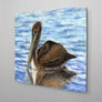 Harbor Pelican Aluminum Wall Art