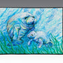 Manatees in Grass Door Mat