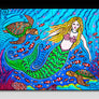 Mermaid and Turtles Ceramic Tile