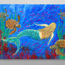 The Mermaid Dance Aluminum Wall Art