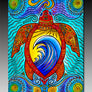 Waves of the Turtle Ceramic Tile