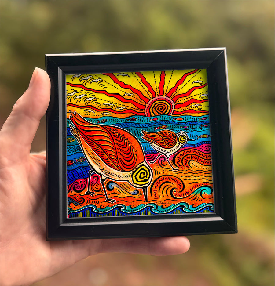 2 Sandpipers Framed Art