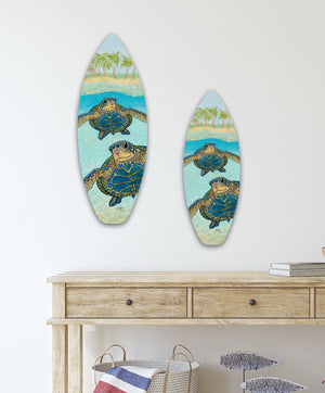 2 Turtle Paradise Surfboard Wall Art – Stephanie Kiker Designs
