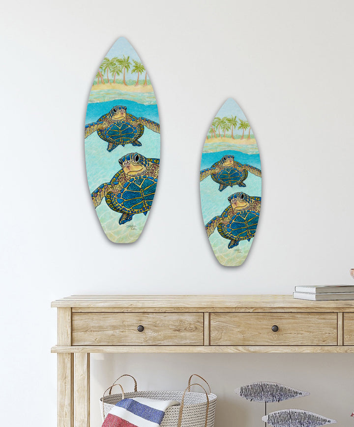 Sea Grass Turtle Surfboard Wall Art – Stephanie Kiker Designs